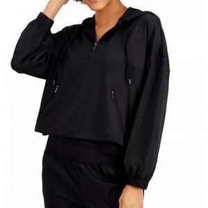 ID Ideology Womens Cropped Quarter-Zip Hoodie - Sz Small - NWT